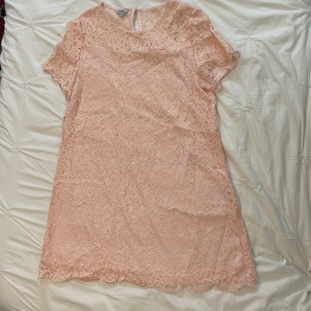 J. Peterman Pink Lace Dress